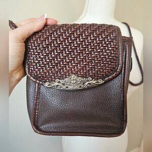 Elegant Brown Leather Crossbody Bag By Brighton